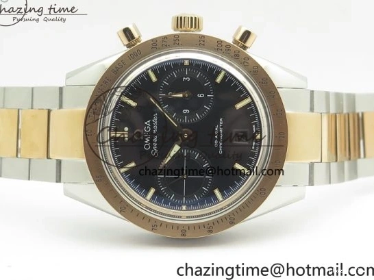 0116 Speedmaster ’57 Co-Axial SS RG OMF 1:1 Best Edition Black Dial On SS RG Bracelet A9300 (Free Leather Strap) RelaxedFit 8071